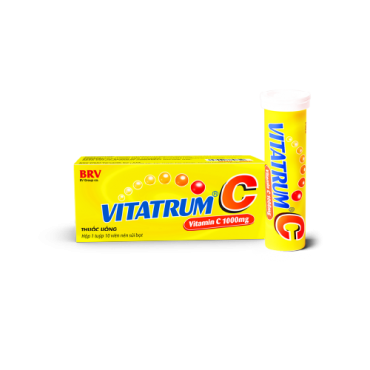 Thuốc Vitatrum C 1000mg BRV điều trị thiếu vitamin C (10 viên sủi)